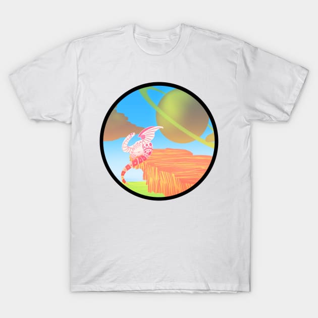 Retro Futurism Dragon T-Shirt by AnthonyPanics